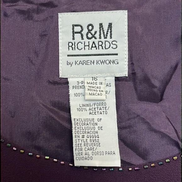 R&M Richards Glitter Embroidered Two Piece Set - Picture 4 of 12